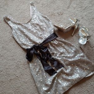 Silver party dress